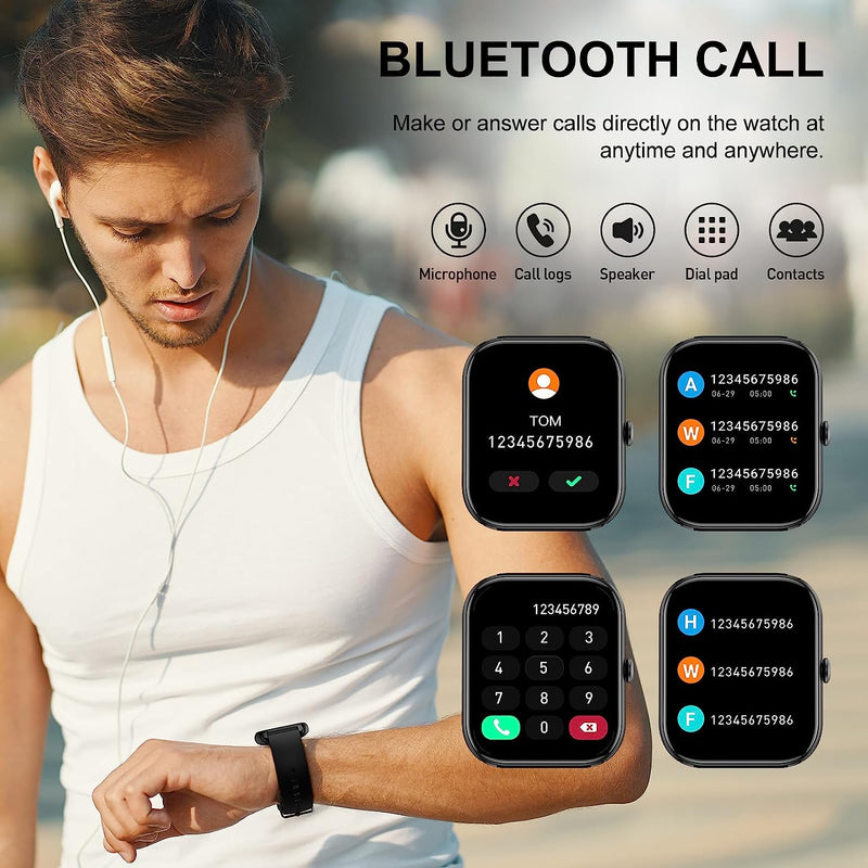 Smart Watch(Answer/Make Call), 1.85" Smartwatch for Men Women